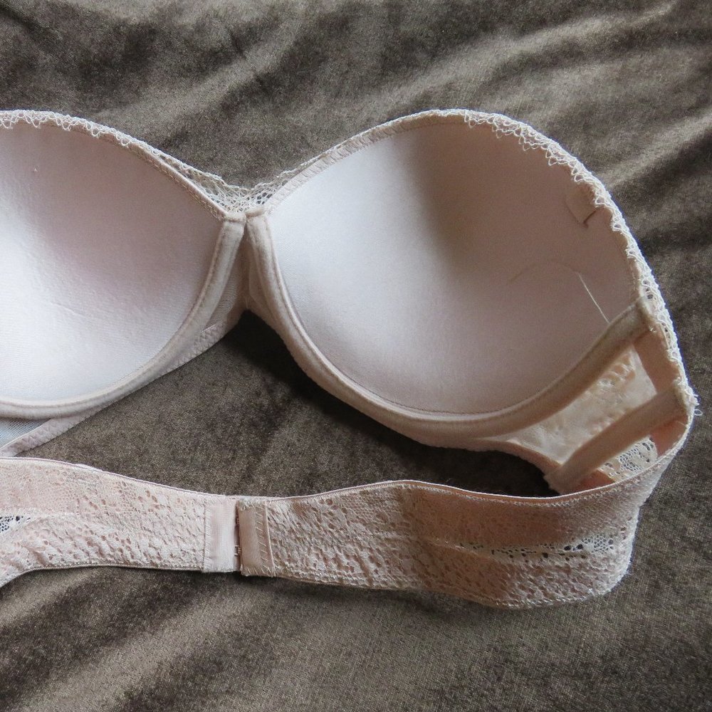 MARILYN MONROE BRA * 36B * strapless*beige lace - Picture 5 of 5